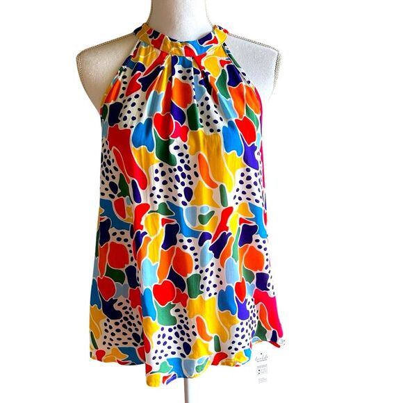 CUPSHE Colorful Halter Top NWT Size Medium - Picture 1 of 9